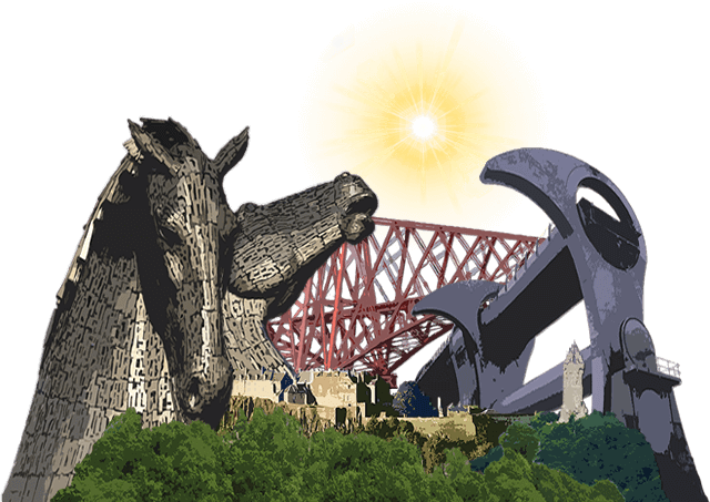 Group photo of Central Scotland landmarks