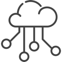 Secure cloud storage icon