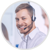Male website support telephone handler