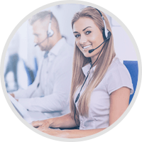 Female website support telephone handler