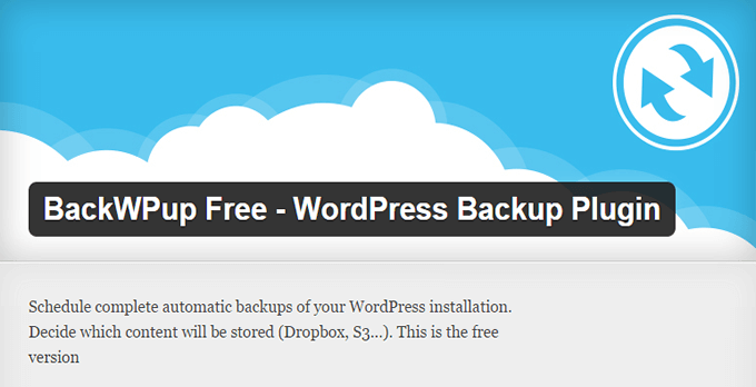 BackWPup WordPress Backup plugin